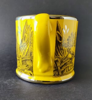 Harlequinade windmill and bower fairy canary lustre mug