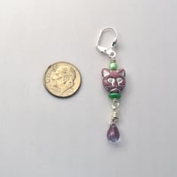 Image 4 of Pink Cat Earrings