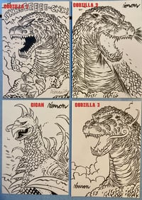 Image 1 of A6 GODZILLA DRAWINGS