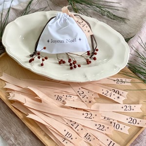 Image of 24 RUBANS NUMÉROTÉS pour calendrier de l'Avent