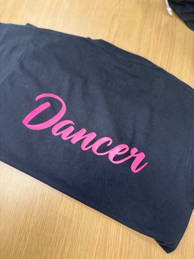Image of Dancer Black & Hot Pink T Shirt