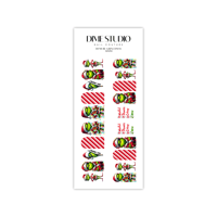 Image 3 of DEMURE GRINCH CHRISTMAS NAIL DECALS 