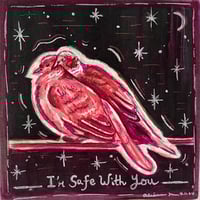 Image 1 of I'm Safe With You (Pigeons in Love) - Art Print