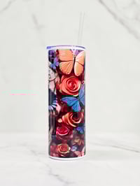 Image 2 of Sugar Skull 4 Stainless Steel Tumbler