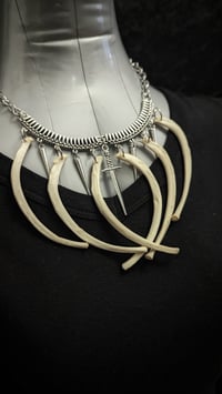 Image 3 of Rabbit Ribs Necklace : Animal bone, Vulture culture Taxidermy