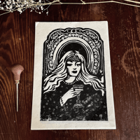 Image 2 of Linogravure « Le Miroir » - Format A4