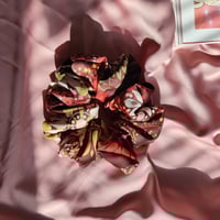 Floral Satin Scrunchies