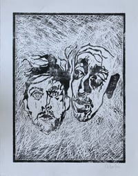 Image 1 of The Ghost At The Cross-Roads - Linocut Print on Paper - Print One 