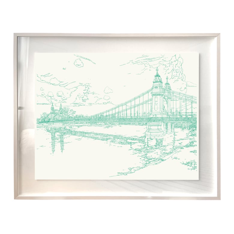 Image of Hammersmith / Original coloured pencil drawing / Framed