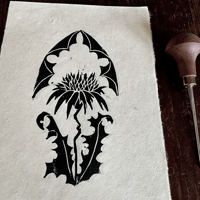 Image 2 of Linogravure Chardon - Format A5