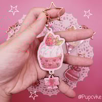 Image 3 of Strawberry Cafe Wooden Keychains