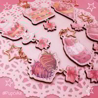 Image 2 of Strawberry Cafe Wooden Keychains
