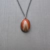 Sterling Silver and Agate “Flame” Necklace