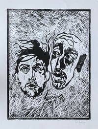 Image 1 of The Ghost At The Cross-Roads - Linocut Print on Paper - Print Two 