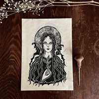 Image 1 of Linogravure "Circé" - Format A4