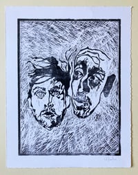 Image 2 of The Ghost At The Cross-Roads - Linocut Print on Paper - Print Three