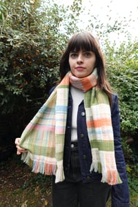 Image 3 of Colour Block Handwoven Wool Scarf