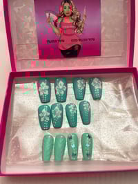 Image 1 of Teal Hibiscus 🌺 flower set