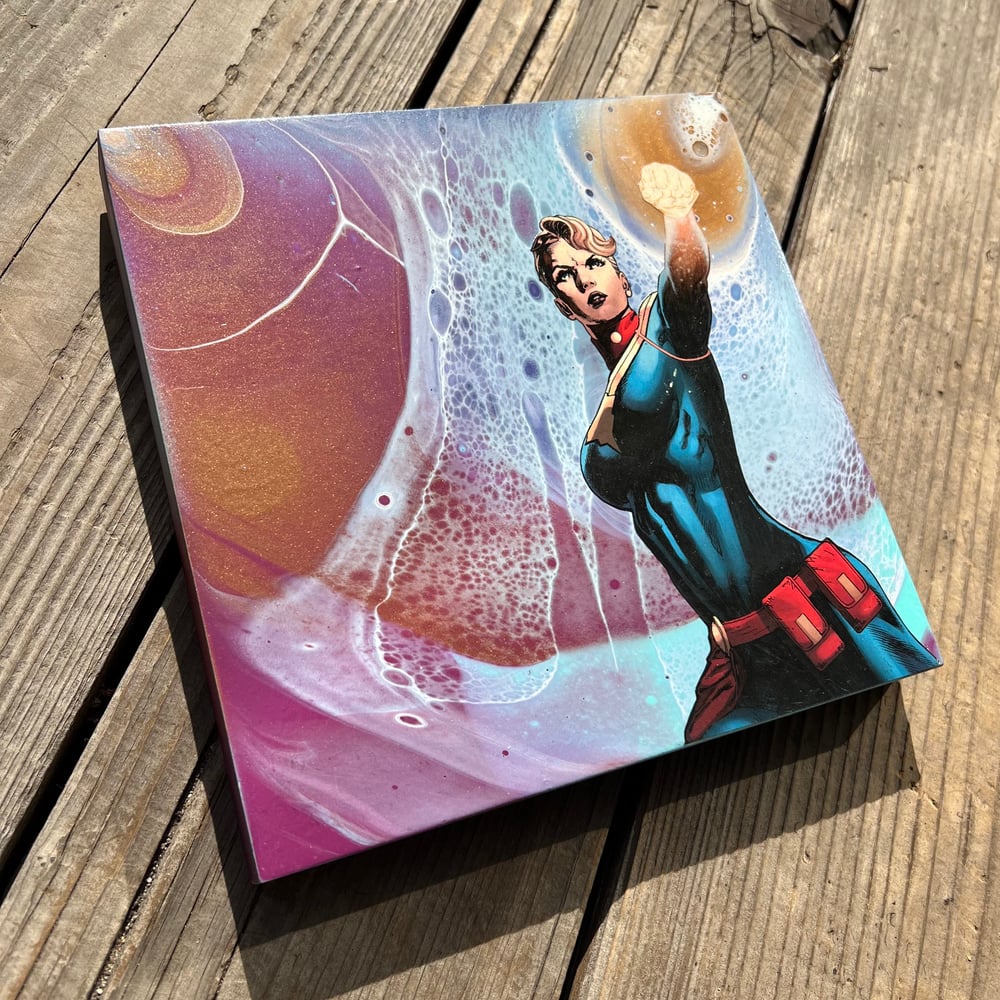 Fists of Fire wood panel