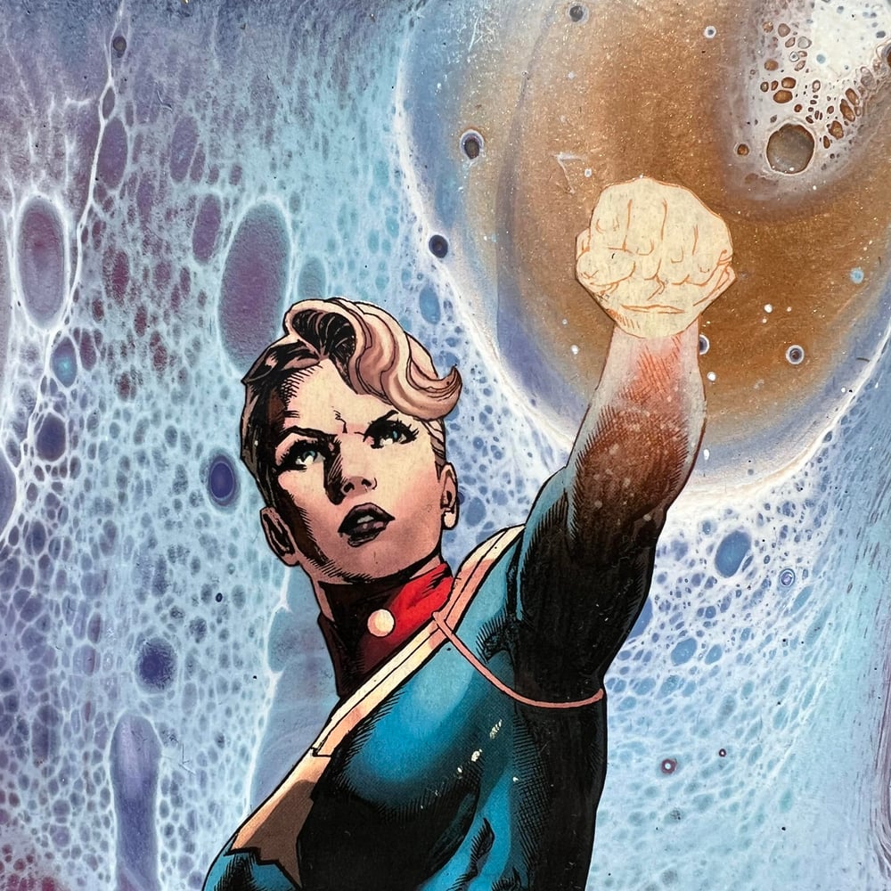 Fists of Fire wood panel