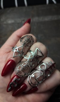 Image 1 of SIGIL RINGS : Hexagram, Leviathan, Lucifer, Lilith, Astaroth, Asmodeus