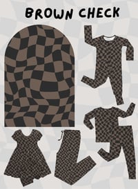 Brown Check Zippy/Two Piece Set