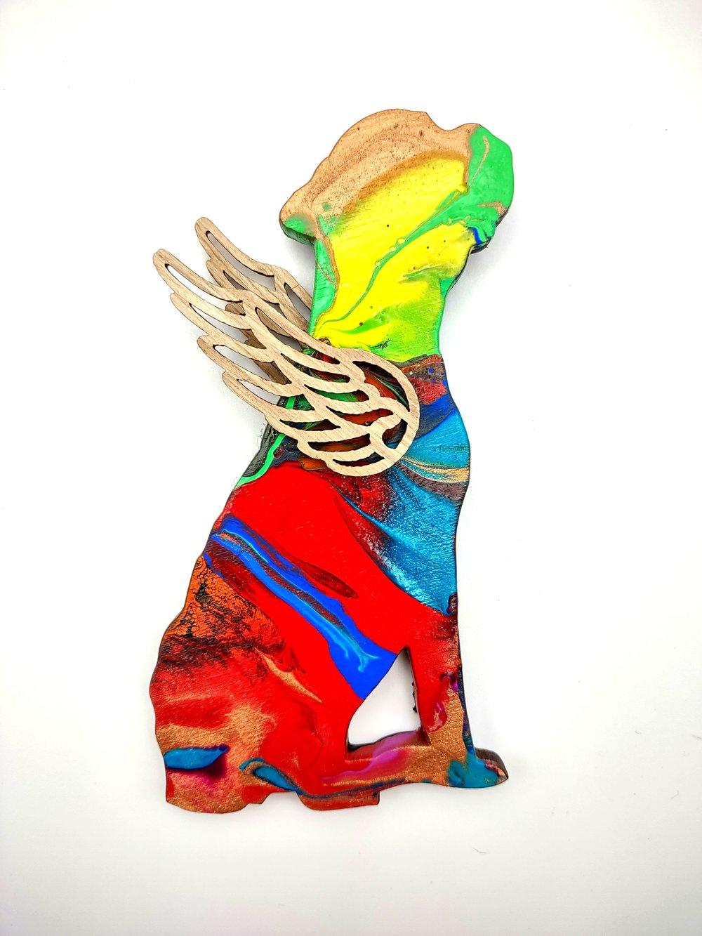 Boxer Rainbow Angel Ornament No. 30