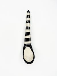 Image 2 of Black and White Striped Spoon Bringing ALL The Vibes