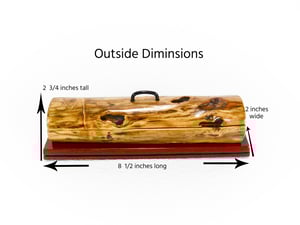 Image of Handmade wooden Keepsake Pen Box with exotic wood Padauk, Wooden Treasure Box, Jewelry Box