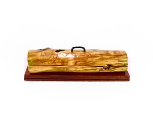 Image of Handmade wooden Keepsake Pen Box with exotic wood Padauk, Wooden Treasure Box, Jewelry Box