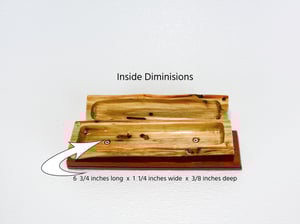 Image of Handmade wooden Keepsake Pen Box with exotic wood Padauk, Wooden Treasure Box, Jewelry Box