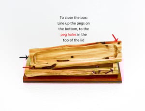 Image of Handmade wooden Keepsake Pen Box with exotic wood Padauk, Wooden Treasure Box, Jewelry Box