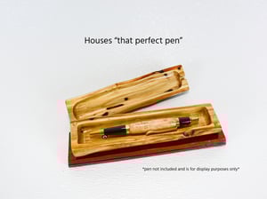 Image of Handmade wooden Keepsake Pen Box with exotic wood Padauk, Wooden Treasure Box, Jewelry Box