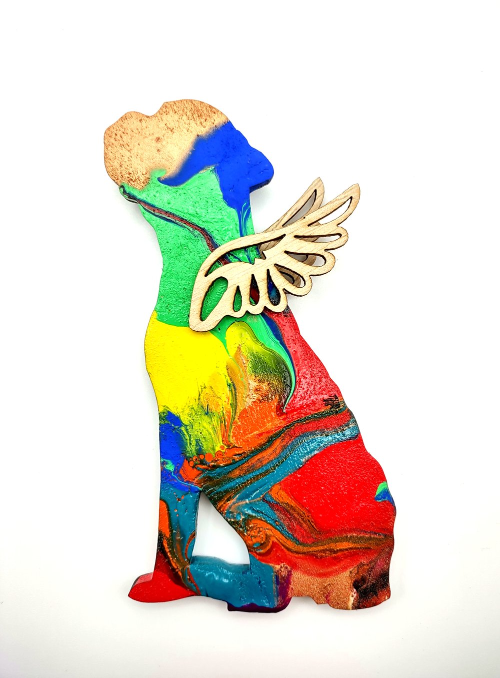 Boxer Rainbow Angel Ornament No. 52