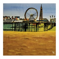 Image 1 of Blackpool Beach Greeting Card