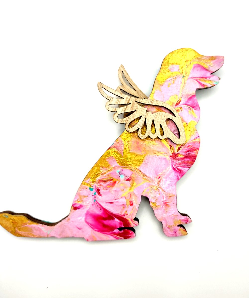 Golden Retriever Rainbow Angel Ornament no. 1