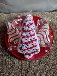 Image 1 of Knitted Christmas Tree Cakes (Set of 2)