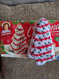 Image 2 of Knitted Christmas Tree Cakes (Set of 2)