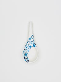 Image 2 of White and Blue Sugar Spoon