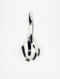 Image 2 of Black Brush Stroke Ceramic Spoon