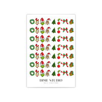 Image 4 of MAYBE CHRISTMAS GRINCH PLAID NAIL DECALS 