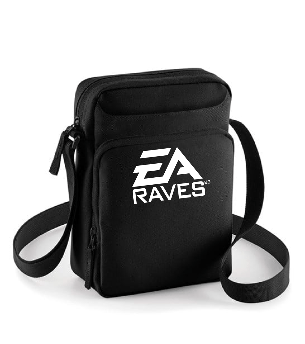 Image of EA RAVES BLACK ACROSS BODY CREW BAG