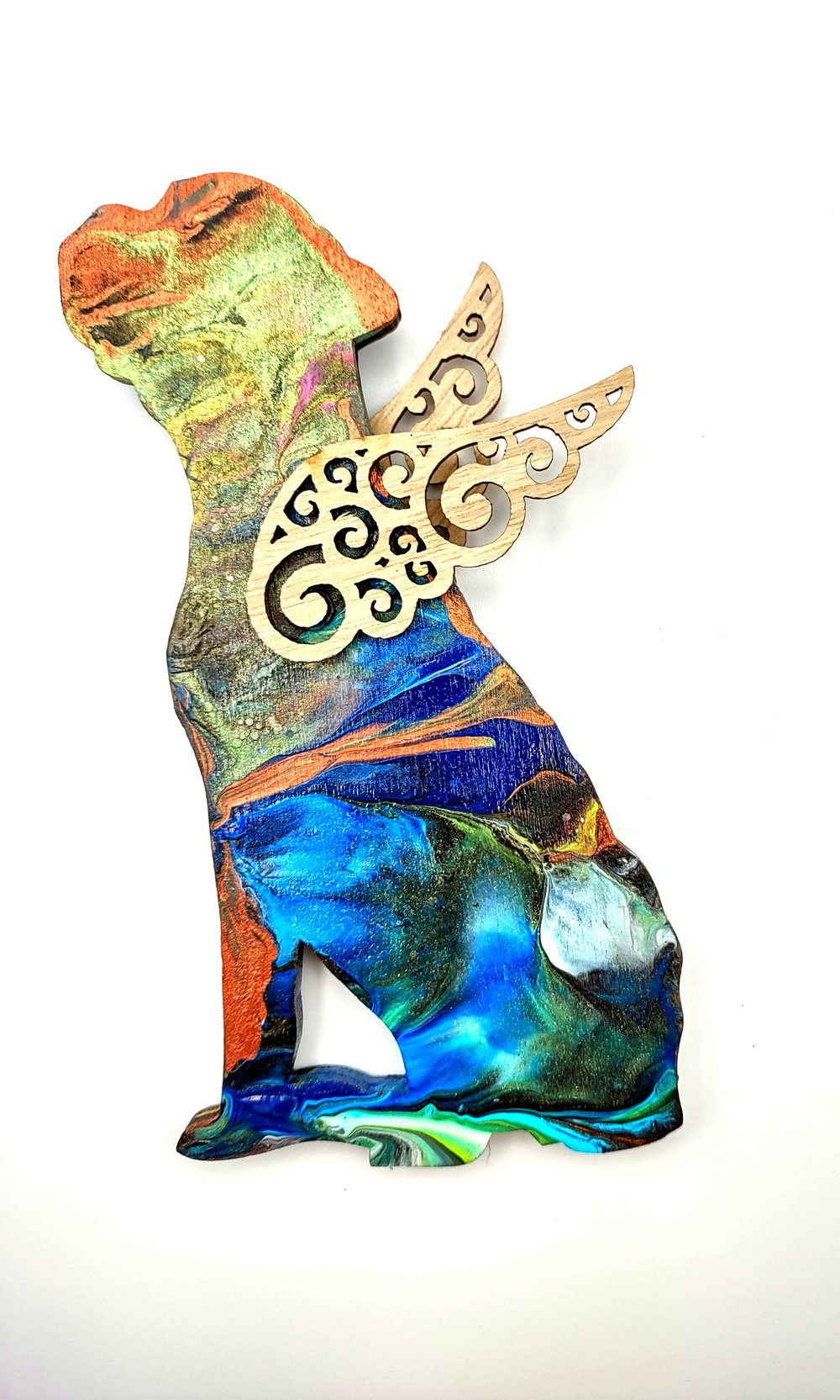 Boxer Rainbow Angel Ornament No. 38