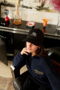 Image 2 of ÉFÉMÈRE Black Embroidered Logo Hat