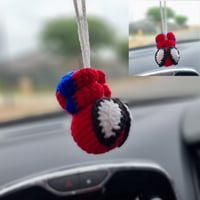 Image 1 of Handmade Crochet Spiderman Hanging 