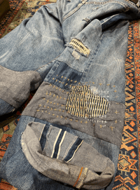 Image 2 of Il B.I.G. Mostro Double Selvedge Sashiko Reworked Thrashed Denim 
