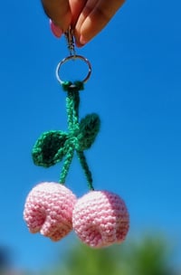 Handmade Crochet Tulip Flower Keychain