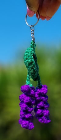 Image 5 of Handmade Crochet Lavender Keychain/Bag Charm