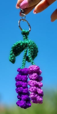 Image 3 of Handmade Crochet Lavender Keychain/Bag Charm