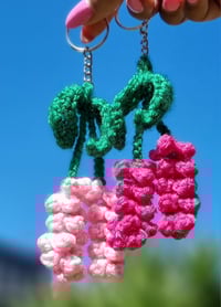 Image 4 of Handmade Crochet Lavender Keychain/Bag Charm